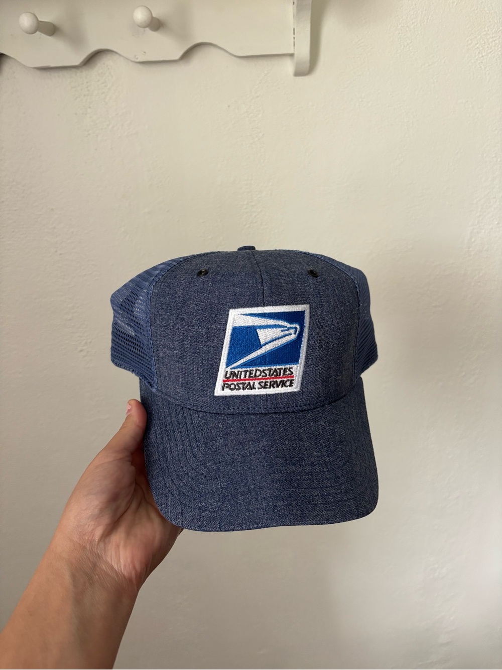 Vintage USPS United States Postal Service Trucker Hat Snapback XL Made in USA